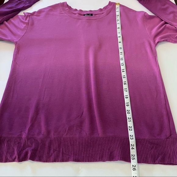 NWT Splendid Crewneck Hombre Top in Deep Orchid - Picture 12 of 13